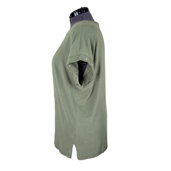 Torrid Heritage Jersey Knit Tank Size 2 2X Grommets Dolman Sleeves Crew Neck - Picture 4 of 10